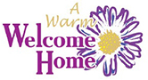 a warm welcome home logo